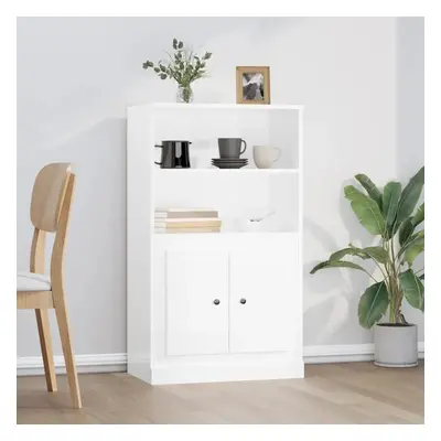 Skříň highboard lesklá bílá 60 x 35,5 x 103,5 kompozitní dřevo