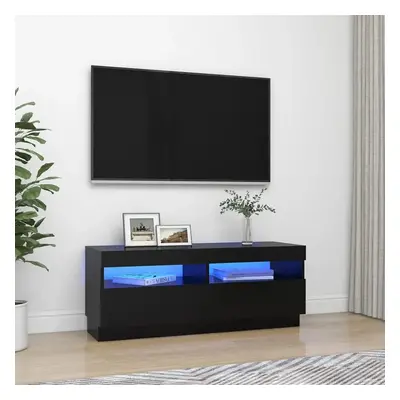 TV skříňka s LED osvětlením černá 100 x 35 x 40 cm