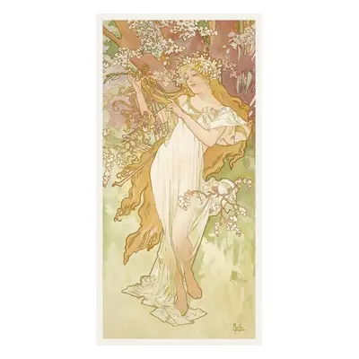 Obrazová reprodukce The Seasons: Spring, Alfons Mucha