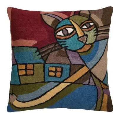 SCANquilt povlak ART WOOL cat multi 45 x 45 cm