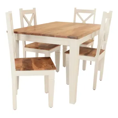 furniture-nabytek.cz - Jídelní set pro 4 osoby z masivu mango