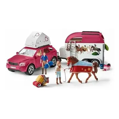 Schleich 42535 Dobrodružné auto s přívěsem a koněm