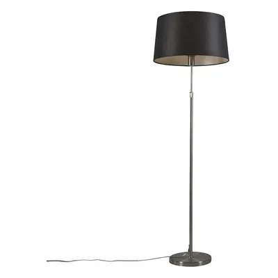 Stojací lampa z oceli s odstínem černé 45 cm nastavitelná - Parte