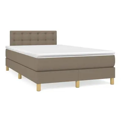 Box spring postel s matrací a LED taupe 120x190 cm textil