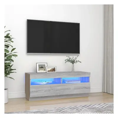 TV skříňka s LED osvětlením šedá sonoma 100 x 35 x 40 cm