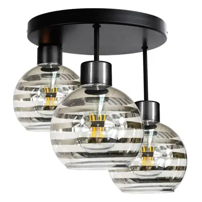 BERGE LED kulaté stropní svítidlo 3xE27 GLASS BALL