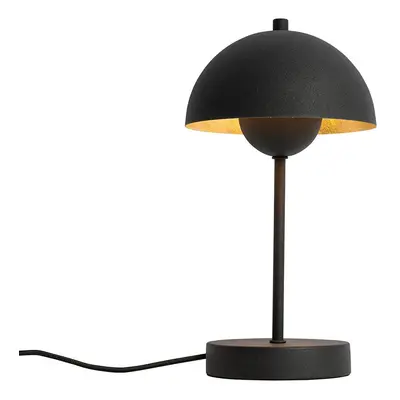 Retro stolní lampa černá se zlatou - Magnax Mini