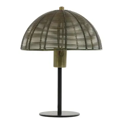 Bronzová antik kovová lampa Klobu - Ø25*33cm / E27