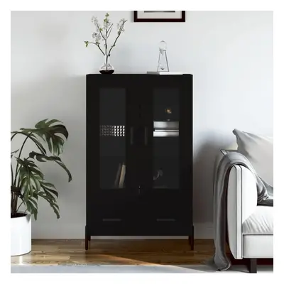 Skříň highboard černá 69,5 x 31 x 115 cm kompozitní dřevo