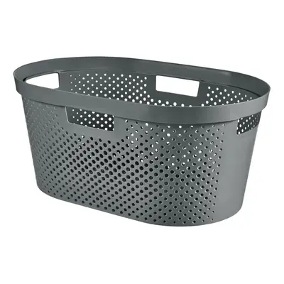 Šedý koš na prádlo Curver Infinity Hamper, 40 l