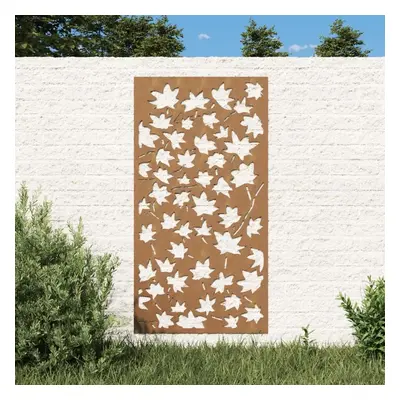 Zahradní nástěnná dekorace 105 x 55 cm corten Javorový list