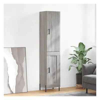 Skříň highboard šedá sonoma 34,5 x 34 x 180 cm kompozitní dřevo