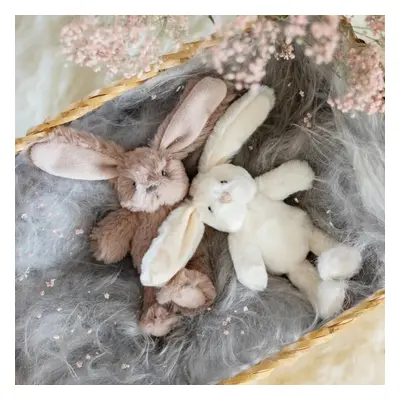 Plyšová dekorační hračka bílý zajíček Cuddly Bunny - 6*12*16cm