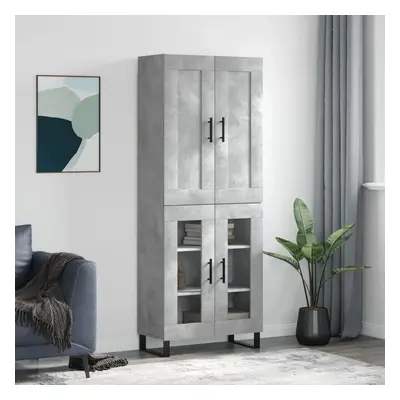 Skříň highboard betonově šedá 69,5x34x180 cm kompozitní dřevo