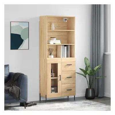 Skříň highboard dub sonoma 69,5 x 34 x 180 cm kompozitní dřevo