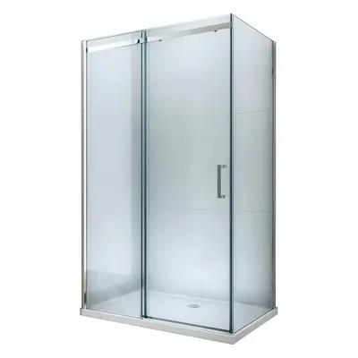 Mexen Omega 3-stěnový sprchový kout 150x90 cm, 8mm čiré sklo - chromový profil, 825-150-090-01-0