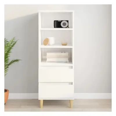 Skříň highboard bílá s vysokým leskem 40 x 36 x 110 cm kompozit