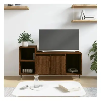 TV skříňka hnědý dub 100x35x55 cm kompozitní dřevo