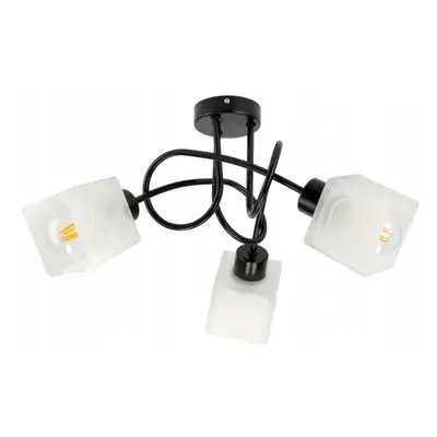 BERGE LED stropní lampa LOFT - 3xE27 - CUBE WHITE