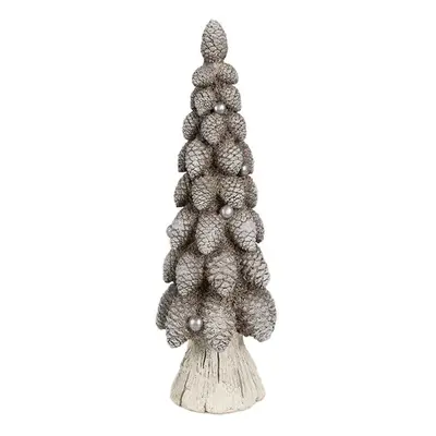 Hnědá dekorace vánoční stromek se šiškami Christmas Tree - Ø 8*24 cm