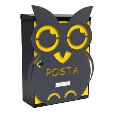 MIA box Owl Y - poštovní schránka s výměnným krytem a jmenovkou, sova