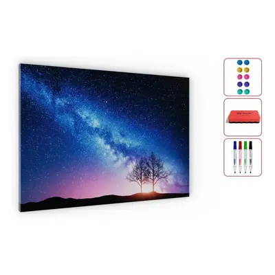 Kovový obraz mléčná dráha a strom 90 x 60 ALLboards METAL MB96_00103