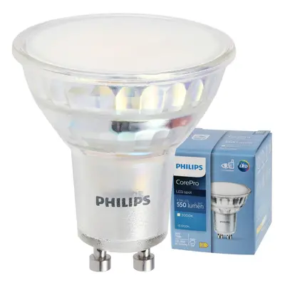 LED žárovka Philips GU10 - 4,9W - 550 Lm - teplá bílá - CorePro Premium