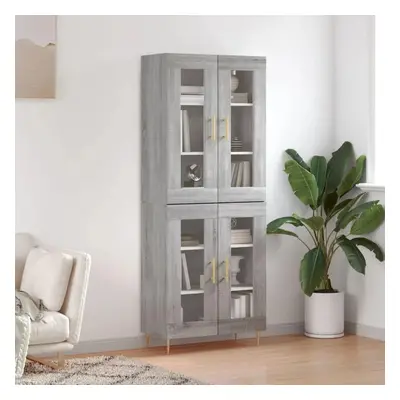 Skříň highboard šedá sonoma 69,5 x 34 x 180 cm kompozitní dřevo