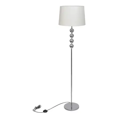 vidaXL Stojací lampa s vysokým stojanem se 4 ozdobnými kuličkami, bílá