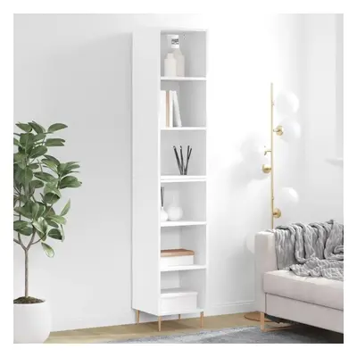 Skříň highboard bílá 34,5x32,5x180 cm kompozitní dřevo