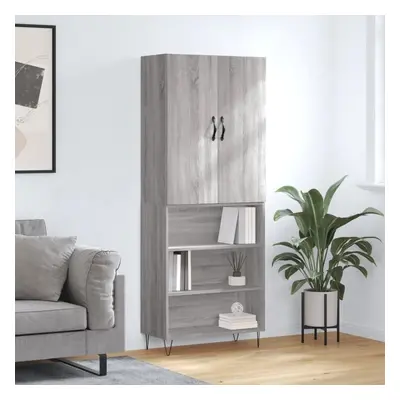 Skříň highboard šedá sonoma 69,5 x 34 x 180 cm kompozitní dřevo