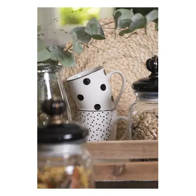 Porcelánový hrnek s černými puntíky Black Dot - 350 ml