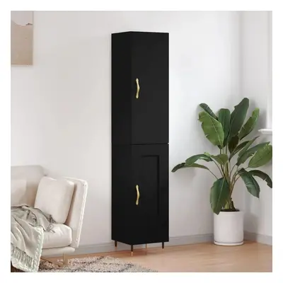 Skříň highboard černá 34,5 x 34 x 180 cm kompozitní dřevo