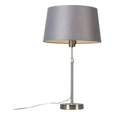 Stolní lampa ocelová s odstínem šedou 35 cm nastavitelná - Parte