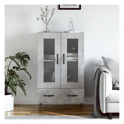 Skříň highboard betonově šedá 69,5x31x115 cm kompozitní dřevo