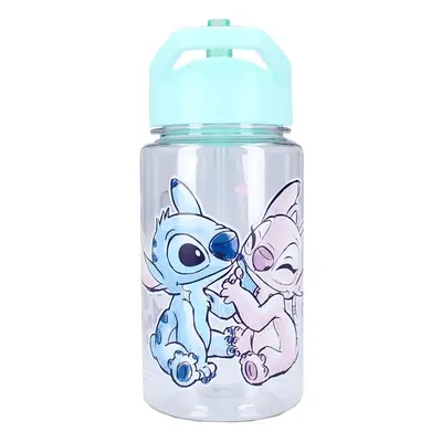 Plastová láhev na pití Lilo & Stitch s brčkem - 450 ml