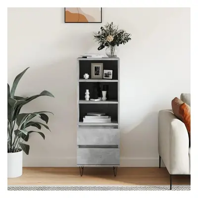 Skříň highboard betonově šedá 40 x 36 x 110 cm kompozitní dřevo