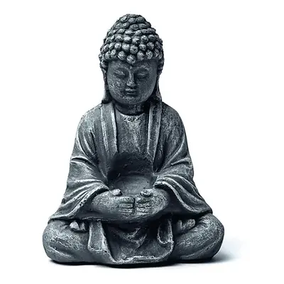 Milujeme Kameny Buddha - svícen Feng Shui - šedý