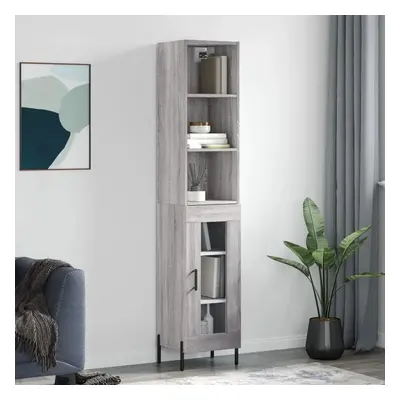 Skříň highboard šedá sonoma 34,5 x 34 x 180 cm kompozitní dřevo