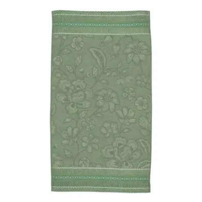 Pip Studio Jasmine Jacquard froté ručník 55x100cm, zelený