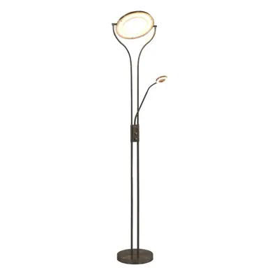 vidaXL Stojací lampa 18 W stříbrná 180 cm stmívatelná