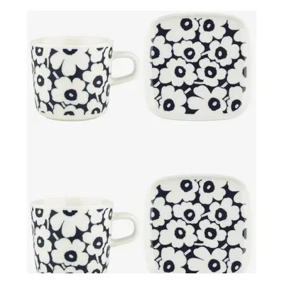 Marimekko Set Oiva Pikkuinen Unikko 2 hrnky + 2 talířky Unikko 60th Anniversary