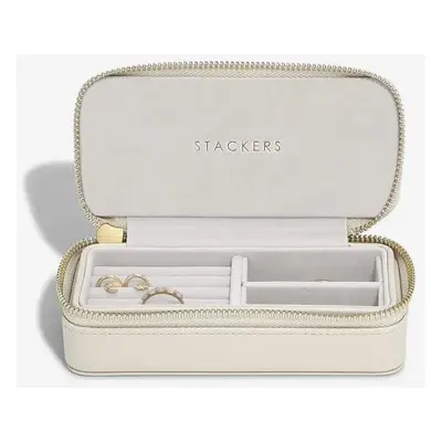 Stackers, Cestovní šperkovnice Oatmeal & Linen Medium Zipped Jewellery Box | krémová 76393