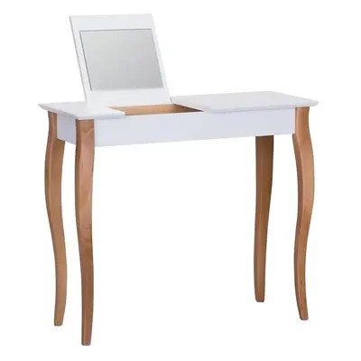 Bílý toaletní stolek se zrcadlem Ragaba Dressing Table, délka 85 cm