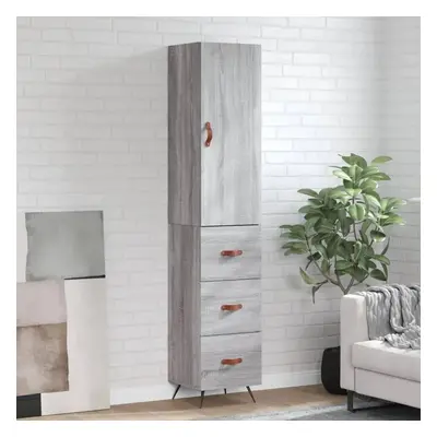 Skříň highboard šedá sonoma 34,5 x 34 x 180 cm kompozitní dřevo