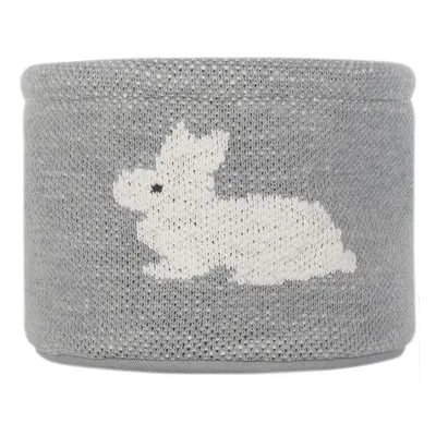 Šedý bavlněný organizér Kindsgut Bunny, ø 16 cm