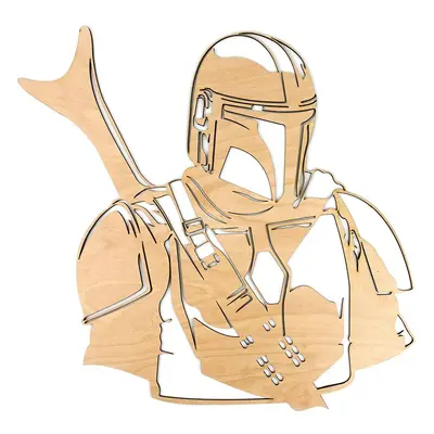 Živá Zeď Dřevěná nástěnná dekorace Star Wars Mandalorian