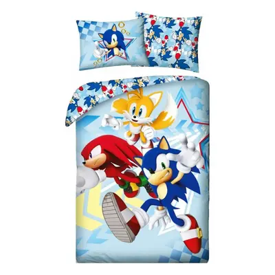 Souprava ložního povlečení Ježek Sonic 2 - 100% bavlna - 70 x 90 cm + 140 x 200 cm