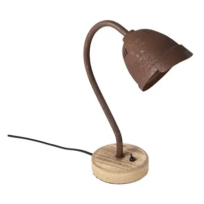 Venkovská stolní lampa rezavě hnědá - Rax