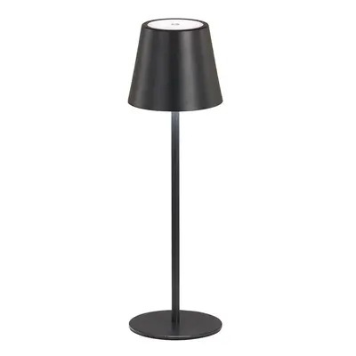 Černá LED stolní lampa s kovovým stínidlem (výška 36,5 cm) Viletto – Fischer & Honsel